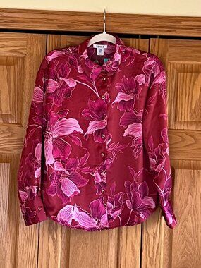 DEANE -- Nara Drop Shoulder Button Down Blouse -- NEW with Tag